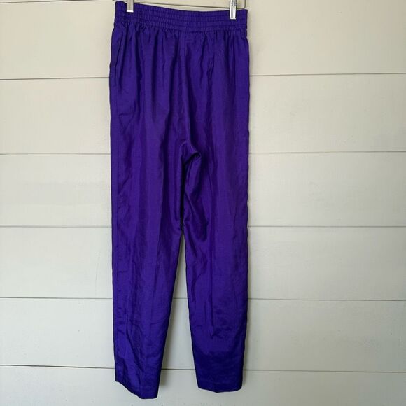 Joan Waters Women’s 8 Purple Windbreaker Parachute Pants 90s 80s - Picture 2 of 5